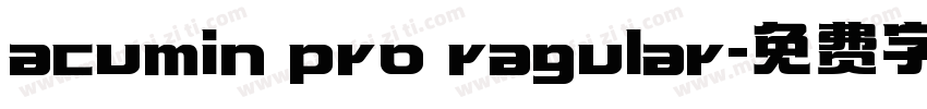 acumin pro ragular字体转换
